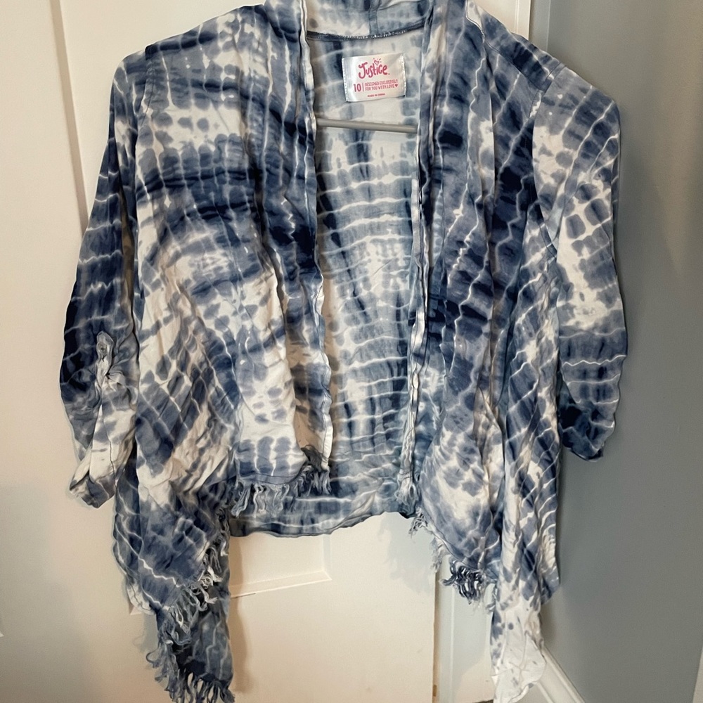 Blue cardigan